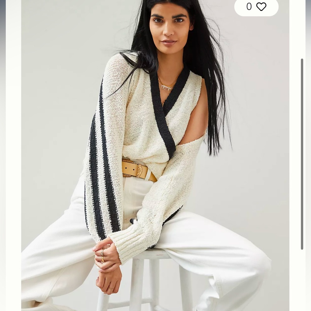 Maeve Striped Knit Shrug Set